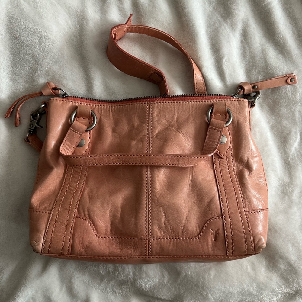 Frye Melissa Satchel Medium Leather Bag|| Light Pink
